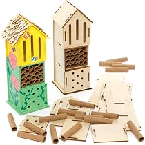 Baker Ross – Lot 3 Mangeoires à Oiseaux En Bois à Décorer – 19x16x11 Cm – Activité Créative Enfants