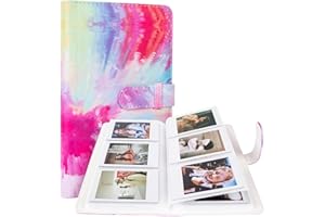 HIYQIN 3-Inch Instax Polaroid Photo Album,96 Pocket Mini Photo Album Book for 2x3 Inch Fujifilm Instax Mini 12 11 9 8 8+ 7s 25 70 90 Instant Camera Film,Colorful Instax Mini Album (Colorful)
