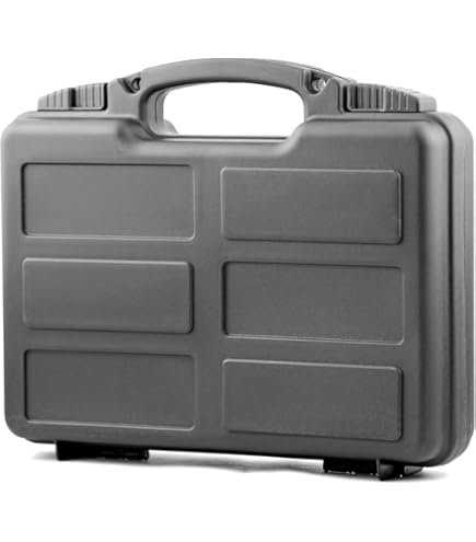 Valigetta Porta Pistola In Plastica Imbottita - Custodia Media Per Armi Con Spugna Interna - Foto 12
