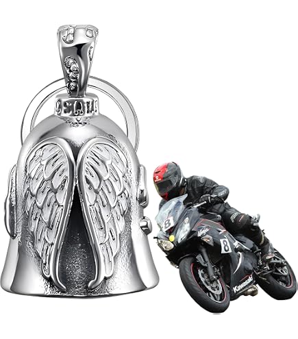 MOCY BELL Motorrad-Glücksglocke „Ride To Live“ – Edelstahl-Glocke Mit Vintage-Skull | Schutz- & Glücksbringer Für Alle Motorräder