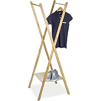 Lumaland Kledingrek van bamboe 159 x 60 x 45 cm beige Lumaland Kledingrek van bamboe 159 x 60 x 45 cm beige