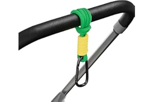 SURDOCA Clips de Poussette pour Landau, Mousqueton en Alliage d'Aluminium, Crochets d'Accessoires de Poussette, Crochets Universels pour Poussette, Crochets de Poussette Vert 1pc