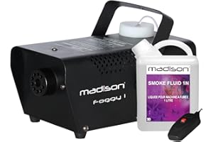 MADISON FOGGY-1 Machine à fumée 400 watts avec télécommande et liquide