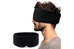 AOSUN Antifaz para Dormir, Antifaz Dormir Transpirable 100% Seda de Hielo, Suave y Adecuado Para Cualquier PosicióN para Dormir, Unisex, Velcro Ajustable, Adecuado Para Yoga de Siesta de Viaje (Negro)