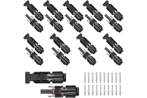 FUNGLAM 10 Paar Solarpanel Stecker, Photovoltaik Steckverbinder IP67, Männlich/Weiblich Solarpanel Steckverbinder, Solar Verbinder, Solar Panel Kabel Anschlüsse Stecker