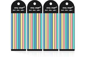 AIEX 640 piezas Highlighter Strips, Pestañas de Página Larga Marcadores de Páginas Adhesivos Pestañas de Índice para Anotar Libros Notas de Índice Memoria Oficina Escuela (Color Macaron)