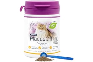 ProDen PlaqueOff Polvere 40g per gatti esigenti – detergente dentale 100% naturale per cani e gatti, aiuta a ridurre placca, tartaro e alito cattivo