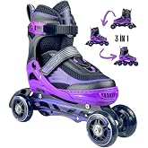 Paten Premium TAJ-J1 Pro Paten Beyaz Led Işıklı Silikon Teker 3 in 1 Inline &Ccedil;ocuk Yetişkin Paten