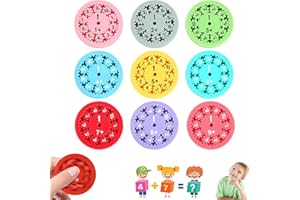 Viechoes Mathe Fidgets Spinners,9 Stücks Zahlen Fidget Spinner Spielzeug,Stressabbau Lernspielzeug Additions,Subtraktions, Lernspielzeug Fidgetspinner für Kinder im Alter von 5–10 Jahren