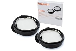BAKUUM Pack de 2 Filtros para Rockstar 900 Ultimate, 1500 Ultimate Ergowet, 1700 Advance Ergowet, 2000 Ultimate, 2500 Ultimate, 3000 Advance Ergowet.