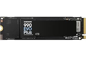 Samsung 990 Evo Plus NVMe M.2 SSD 4 TB, PCIe 4.0 X4 / PCIe 5.0 X2, NVMe 2.0 (2280), 7250 MB/S Odczyt, 6300 MB/S Zapis, Wewnętrzny Dysk SSD do Gier i Edycji Grafiki, Mz-V9S4T0BW