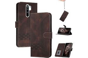 momoka Store Handyhülle für Redmi Note 8 Pro,TPU Klapphülle Schutzhülle für,Lederhülle mit Standfunktion und Kartenfach-Braun