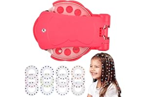 Vibbang Hair Bedazzler Kit, Hair Jewel Stamper with Self-Adhesive 180 Gems and Jewels, Hair Styling Accessories, Hair Glam Styling Tool for Girls Kid, DIY Hair Gems Machine on Braided Hair