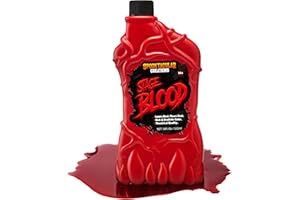 Spooktacular Creations Halloween 532 ml Botella de Sangre Falsa, Sangre de Vampiro para Halloween Disfraz Zombi Monstruo Maquillaje y Vestir kit per il trucco di Halloween