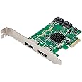 Syba SATA III 2 Port eSATA III PCI-e 2.0x 2 Card with Marvell HyperDuo, RAID Mode Support and Low Profile Brackets,Green