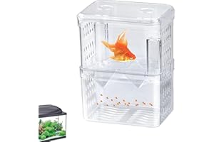 RJFUJP Breeding Box for Fish Tank, 10 * 8 * 7cm Transparent Plastic Fish Breeding Box, Small Fish Tank Divider for Fry Protection, Isolating Aggressive Fish