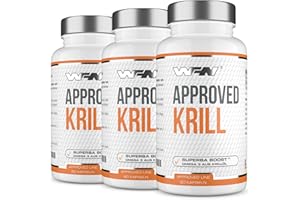 ‎WORLD'S FOOD NUTRITION WFN Approved Krill - Superba Boost Antarktis Krillöl hochdosiert - 2x90 Kapseln - 1000mg Krilloel pro Tag - Reich an Omega 3, EPA & DHA - Ohne Zusätze - Produziert in Deutschland - Extern laborgeprüft