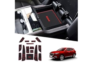 Ruiya per MG HS/EHS EV/HS Plug-in Hybrid 2018-2023 Antiscivolo Interno Tappetini, Tappetini in Gomma per Auto Tappetino Bracciolo Protezione Scanalatura Porta Interni Tappetini Gomma Accessori MG HS