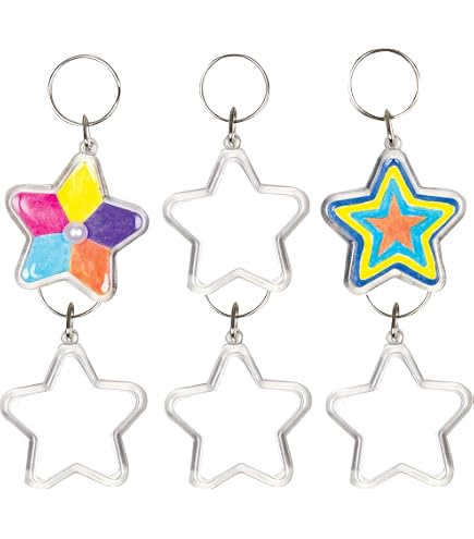 Kit Portachiavi e Ciondoli per Borse in Legno Cuori Baker Ross (confezione da 4) - Ideale per i bambini per costruire il proprio portachiavi e ciondolo per la borsa