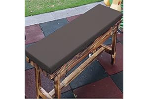 Zoomlie Coussin de banc imperméable pour mobilier d'extérieur - 100/110/120/140/150 cm de long - 5 cm d'épaisseur - Pour terrasse, pelouse, balcon (gris foncé, 150 x 50 x 5 cm)