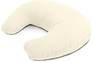 ‎AMILIAN Amilian Stillkissen - Stillmond/Stillhörnchen – Schwangerschaftskissen und Lagerungskissen für Mama und Baby - mit Füllung und abnehmbarem Bezug, waschbar - Lichtblüte