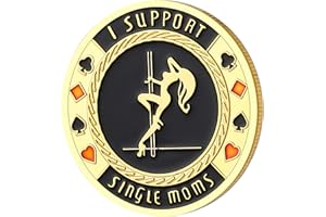 Hikyskin LuluCircle Poker Guard, Weights for Poker, Poker Gifts for Men, Poker Card Protector, Poker Accessories, Coin Collectibles, Poker Chips Coin with Plastic Case