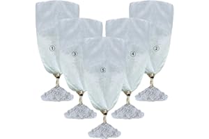 HZNZYHD 5 Packs 120x80CM Frost Protection for Plants,Reusable Plant Covers Winter Freeze Protection with Drawstring,Tree Jacket Blanket for Cold Frost Freeze Bird Insect Prevention