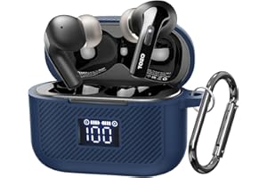 Silikonowe etui do TOZO T20, MOWYEOK Przenośne, odporne na zarysowania i uderzenia, miękkie silikonowe etui, kompatybilne z bezprzewodową ładowarką do słuchawek TOZO T20, z przodu widoczna LED, z