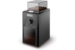 De'Longhi KG79 Moulin à Café Electrique, Broyeur pour Grains de Café avec Réservoir d'une Capacité de 120 g, 110 W, Noir