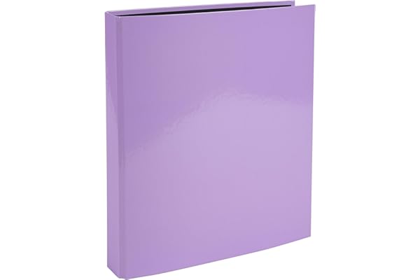 Exacompta - Réf. 51565E - 1 Classeur rigide Aquarel 4 anneaux en D - Diamètre 25 mm - Dos de 4 cm - Dimensions extérieures 31,5 x 27 cm - format à classer A4 - Coloris mauve