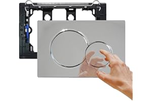 Empyreal Piastra di Attivazione, Pezzi di Ricambio per Serbatoio di Scarico WC, Modello Vecchio, per Geberit Sigma 01 la Piastra di Attivazione, 115770115 Cromato Lucido, Doppio Scarico, 1 Pezzo.