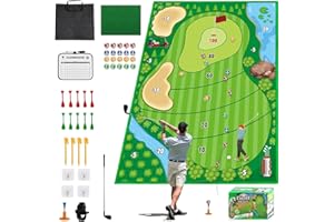 SPORTBOB golf darts chipping game golf dart board golf chipping mat game Set for adults/Kids Indoor Outdoor,Golf Hitting Training Mat Practice, Play Equipment, Stick Chip Golf Games for Backyard Office Home