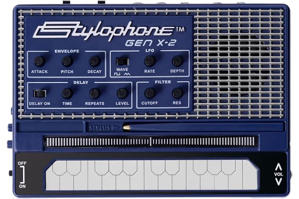 Stylophone GENX-2 Portable Analogue Synthesizer with Built-in Speaker, LFO, Filter, Analogue Delay and CV/Gate Output | Synthesizer Keyboard | Synth Musical Instrument
