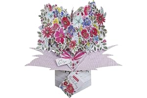 Grattis på födelsedagen bukett blommor födelsedag pop up gratulationskort 3D popup-kort