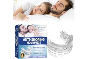 ATUIO Aufbissschienen, Anti-Schnarchschiene, Effektiv Schnarchstopper Mundstück Beißschiene Nacht Gegen Zähneknirschen und Schnarchen Männer Frauen