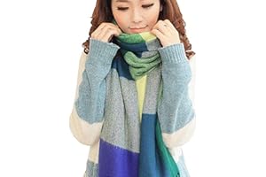 YUSON GIRL Sciarpa Donna Inverno, donna inverno scialle maglione cappotto Girl grandi Tartan Wrap Maglia Scialle Inverno Donna, Poncho Donna Invernale Stola Pashmina per Donna