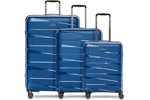 REDOLZ Hartschalen Koffer-Set 3-teilig | aus hochwertigem, leichtem Polypropylen Material | 4 Doppelrollen & TSA für Damen & Herren (Essentials 10)