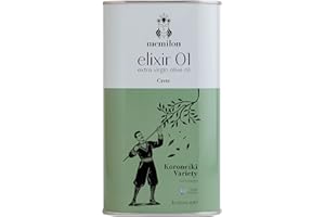MEMILON HEALTHY GOODS Memilon Elixir 01 Greek Extra Virgin Olive Oil 1L – First Cold Pressed – High Polyphenols – Certified Acidity 0.31 – Fresh Harvest – Family Farm in Crete
