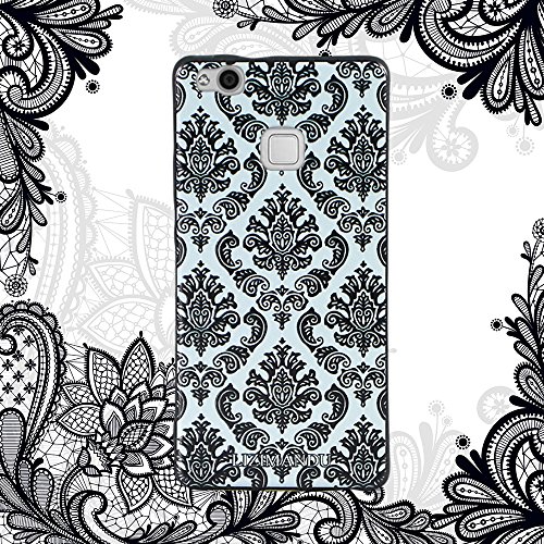 Huawei P9 Lite Funda Lizimandu 3D Patr  n Protectiva Carcasa de Silicona Gel TPU estrecha Case Cover Para huawei p9lite Encaje De Flores Lace Flower  