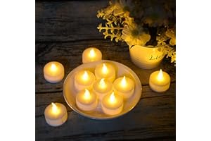 KAWAOLOGY Bougies chauffe-plat LED, 24 paquets de bougies chauffe-plat à piles sans flamme, fausse bougie électrique pour les célébrations saisonnières et de festival 100 + heures de lumière électrique (24)
