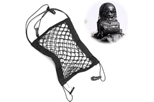 KCLKDA Motorcycle Cargo Net, Motorcycle Helmet Net Cargo Nets with 4 Adjustable Hooks Easy to Install Motorcycles Luggage Cargos Mesh Nets Thicken Luggage Netting for Motorcycles, Bike, ATV, Roof