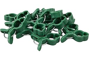 Windhager Clip per Piante, Mini mollette per Piante, Supporto per Piante, Clip per Fiori, Clip per Orchidee, 15 Pezzi, Colore Verde 07469