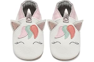 IceUnicorn Scarpe Neonato Scarpine Primi Passi Morbida Pelle Scarpine Prima Infanzia Suola Scamosciata Carino Colorate Animali 0 a 24 Mesi