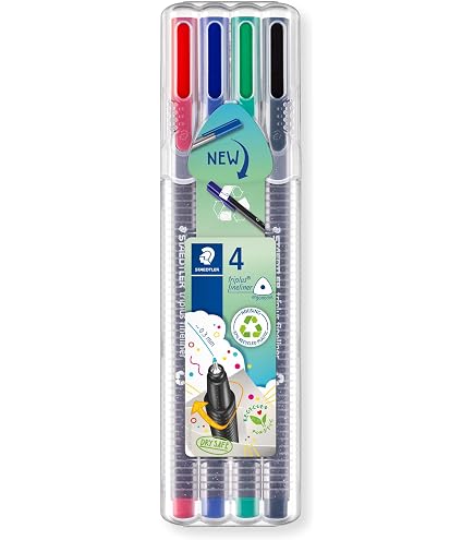 Staedtler Triplus 338 Penna Tecnica Fine 0,8 Mm - Colore Rosso, 1 Pezzo, Forma Triangolare