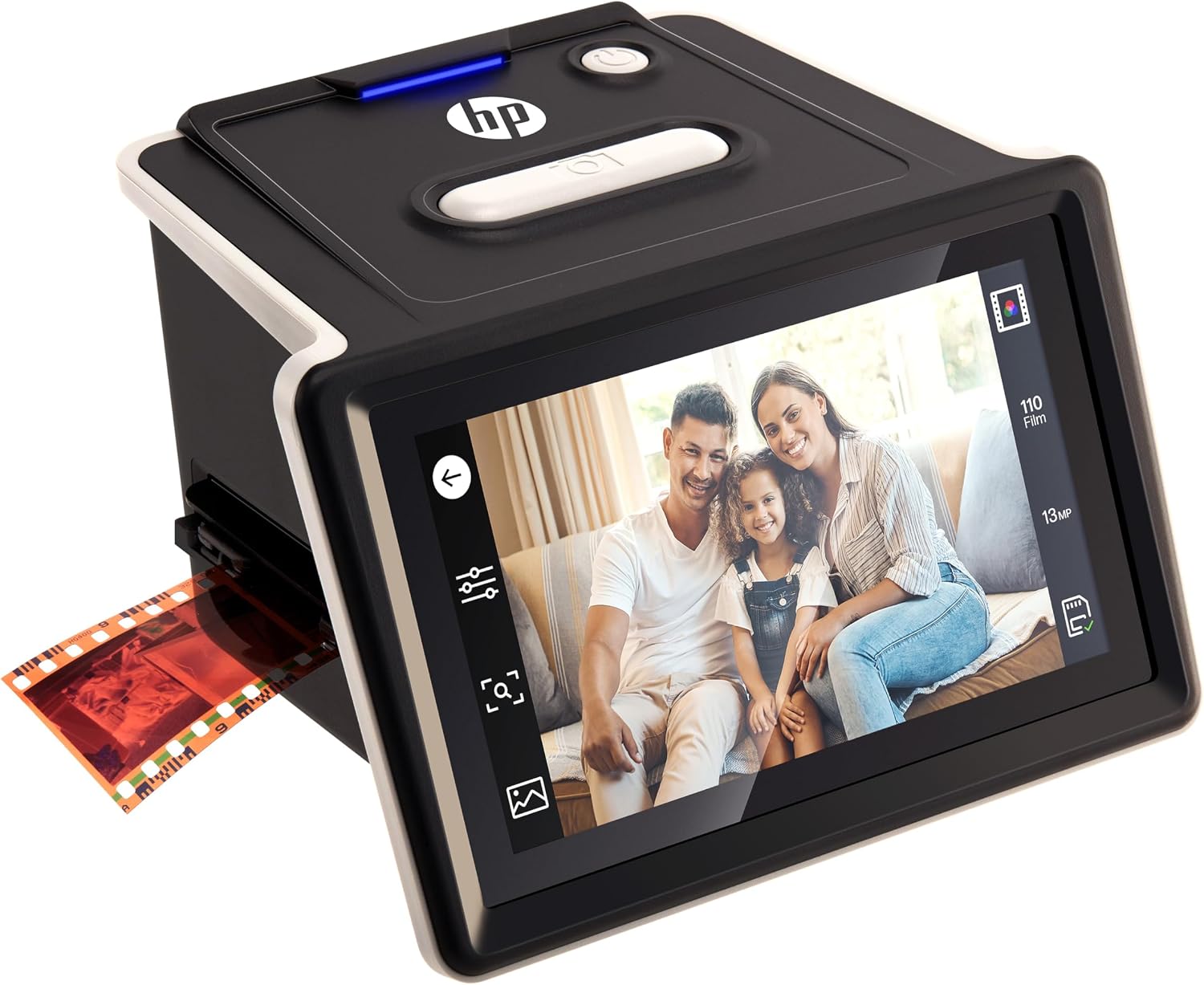 HP FilmScan Touch Screen Film & Slide Scanner Digitizer with 5” LCD Screen, Quickly Convert Negatives & Slides to Digital 22MP JPEG Photos, Compatible with 135, 126 and 110 Film & Slides