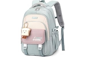 Amythe Mochilas Escolares de Niña Adolescente - Mochila Colegio Chicas 10 12 16 18 años - Mochila Grande para portátil con Bonito Colgante - Mochila de Viaje Casual Ligera e Impermeable