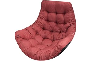 PILLOWPRIM George Coussin de jardin, coussin fauteuil cocon, coussin fauteuil suspendu, coussin balancelle – Taille L, 120 x 100 cm – Rouge