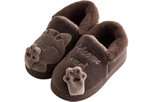 Tolaler Zapatillas Casa Niña, Cálidas y Confortables Zapatillas de Felpa para Niños con Suela de Goma Antideslizante / Apto para Interior y Exterior (Unisex)