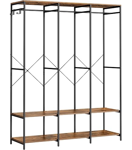 MDHAND Direct Armoire Penderie à 12 Compartiments En Tissu Gris 150 Cm