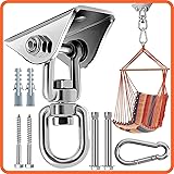 Gancio Soffitto Ganci Altalena 360° Rotazione Set Suspension Hanging Chair, 304 Acciaio Inox Supporto Sacco da BoxeCapacità d